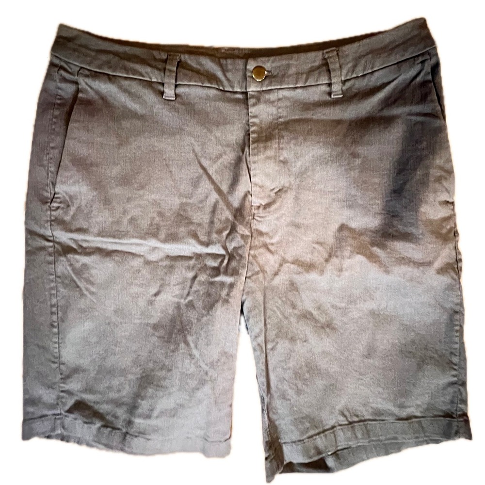 Lulumon Mens Chino Shorts Casual Flat Front Gray‎ Size 36